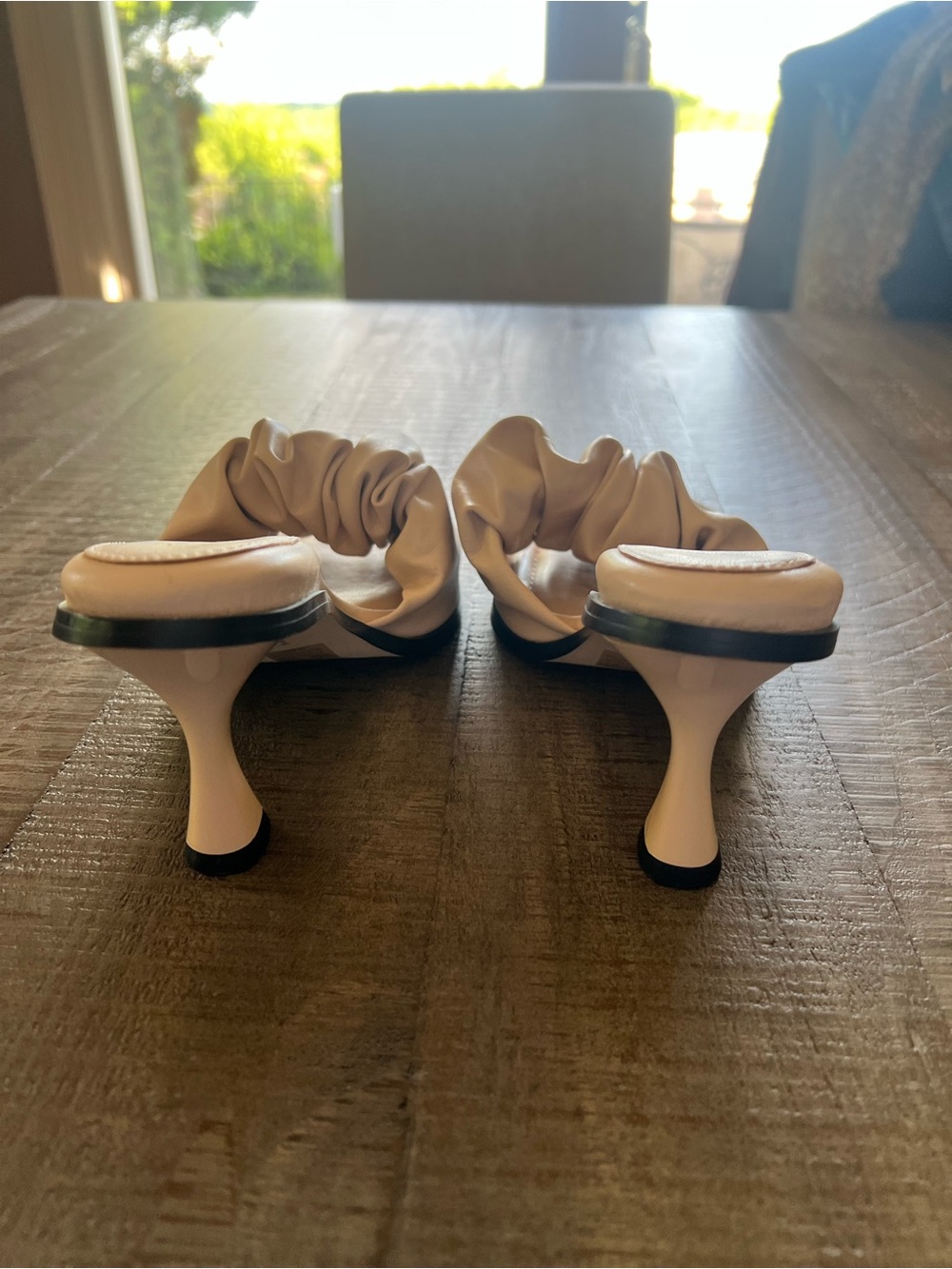 Sam Edelman Cream Ruched Slide Mules - Picture 4 of 5